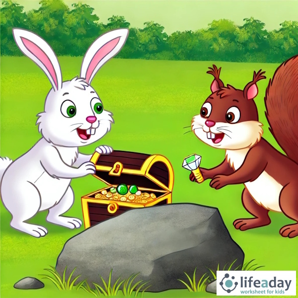 การ์ตูนสำหรับเด็ก ในรูปแบบ นิทานการ์ตูนสองภาษา เรื่อง The Adventure of Benny the Bunny หน้า 7